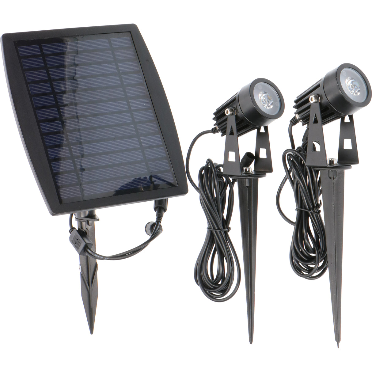 LED Solar Tuinspot 140 Lumen - Warmwit 3000K - IP65 - 2 Stuks - Zonnepaneel