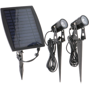 LED Solar Tuinspot 140 Lumen - Warmwit 3000K - IP65 - 2 Stuks - Zonnepaneel