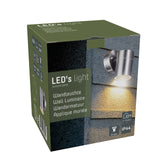 Applique murale LED extérieure - Douille GU10 - Acier inoxydable argenté - IP44 - Résistante aux projections d’eau - 230 V