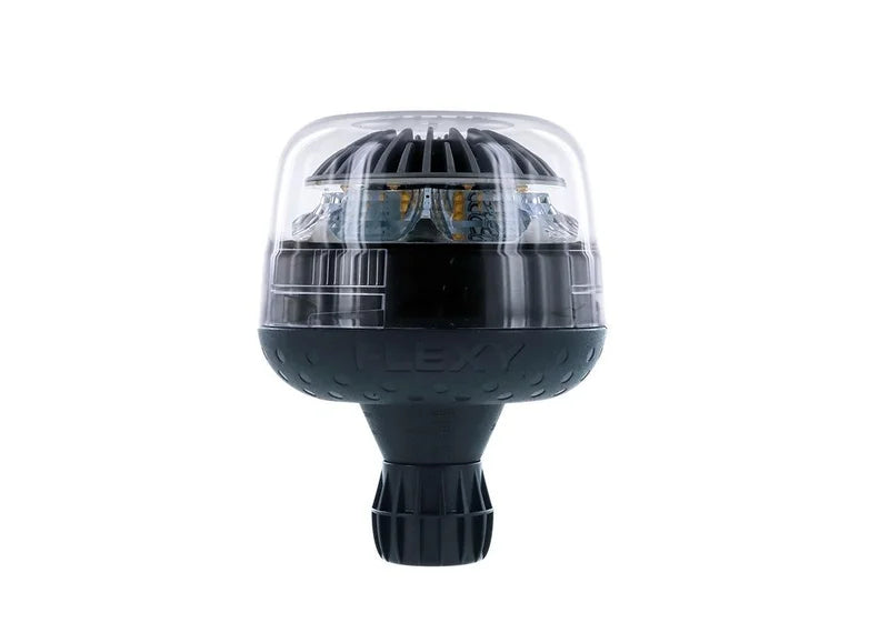 Feu rotatif LED R65 ambre/transp. 12/24v flexi DIN, simple clignotement | D14753