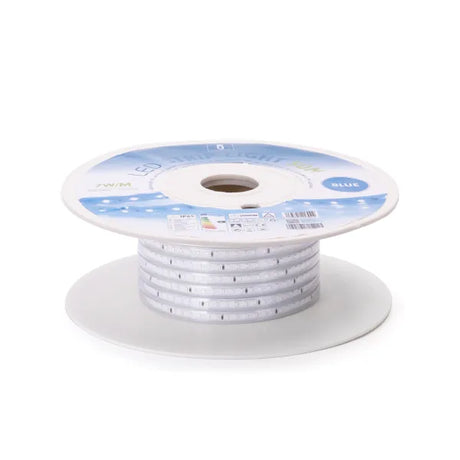 Lichtslang blauw - 50 meter - 120 LEDs/meter - 7W/m - sproeidicht IP65 | 230V AC
