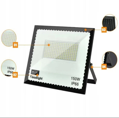 LED Schijnwerper 10500 lumen - 150W - Daglichtwit 6500K - IP66 Waterdicht