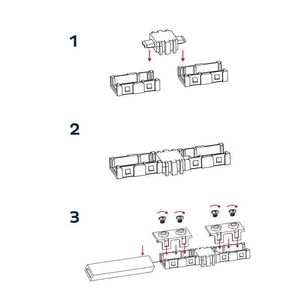 Lichtslang connector 2 stuks 230V AC - compleet