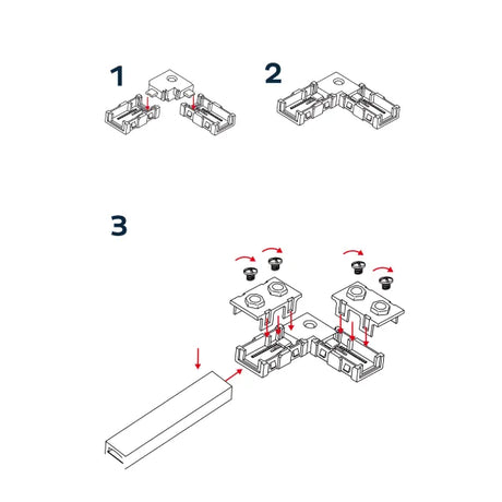 Lichtslang L-connector 2 stuks 230V AC, compleet