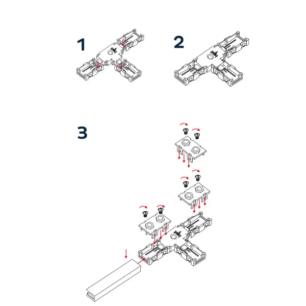 Lichtslang T-connector 230V AC - compleet