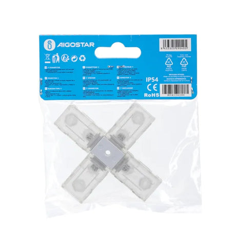 Lichtslang kruis-connector 230V AC, compleet