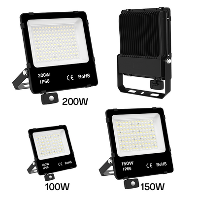 LED Schijnwerper 100W - 15.000 lm - Koelwit 4000K - 150 lm/W - 90° - Bewegingssensor - Lifud driver - IP66 - Terrein- & Gevelverlichting - 5 jaar garantie