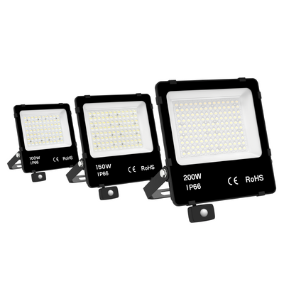LED Schijnwerper 150W - 22.500 lm - Koelwit 4000K - 150 lm/W - 90° - Bewegingssensor - Lifud driver - IP66 - Terrein- & Gevelverlichting - 5 jaar garantie