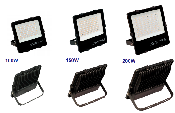 LED Schijnwerper 150W - 21.000 lm - Warmwit 3000K - 140 lm/W - 90° - Lifud driver - IP66 - Terrein- & Gevelverlichting - 5 jaar garantie