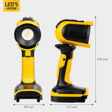 18V Accu Werklamp - 500 Lumen - Dimbaar - Koelwit 5000K - Inclusief Adapters - Voor Bosch, Makita, Einhell, Metabo