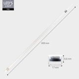 Goulotte LED en aluminium - Blanche - 800 mm - éclairage d’escalier - 15 pièces