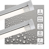 LED TL-armatuur 1900 lumen - 18W - Koelwit 4000K - Vervangbare buis - 120cm - 2 stuks