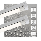 Réglette LED type tube fluorescent, 2520 lumens - 24 W - blanc froid - IP20 - 150 cm - tube LED inclus - 2 pièces