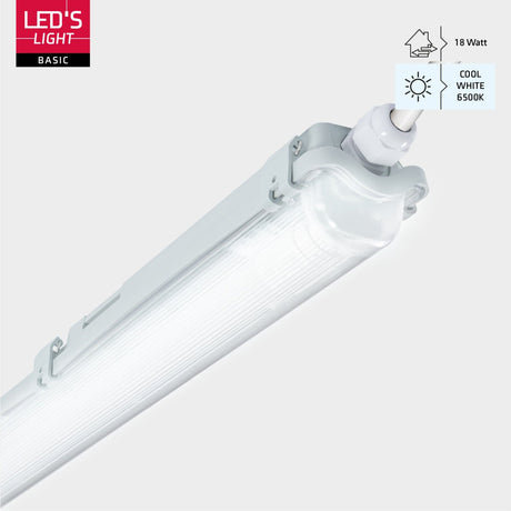 LED Vochtbestendig armatuur 2160 lumen - 18W - Daglichtwit 6500K - IP65 - 120cm - 6 stuks