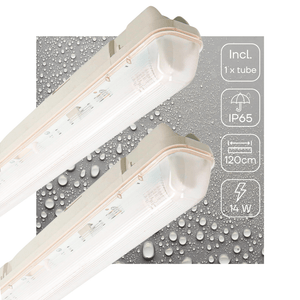 LED TL Armatuur 2100 Lumen - 14W - Koelwit - Bewegingssensor - IP65 Waterdicht - 120cm - 2 stuks