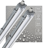 LED Vochtbestendig armatuur 1800 lumen - 18W - Koelwit 4000K - IP65 - Dubbel - 60cm - 2 stuks