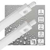 LED Vochtbestendig armatuur 120cm - 4100 Lumen - 36W - Koelwit 4000K - PIR bewegingssensor - IP65 - 230V - 2 stuks