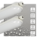 LED TL Armatuur Compleet Koelwit 4000K - 23W 3680 lumen - 150cm IP65 Waterdicht IK08 - 2 stuks