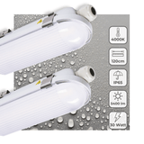 LED TL Armatuur 5400 Lumen - 30W - Koelwit 4000K - 120cm - IP65 - IK08 - Dimbaar - 2 Stuks
