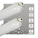 LED TL Armatuur 2400 Lumen - 15W - Koelwit - IP65 Waterdicht - 60cm - 2 stuks