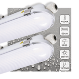 LED Vochtbestendig armatuur 2650 Lumen - 15W - 4000K Koelwit - IP65 - IK08 - 60cm - 2 stuks