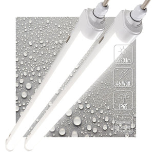 Luminaire LED pour tube fluorescent 5520 lumen - 46W - Blanc froid 4000K - 150cm - IP65 étanche - Raccordable - 2 unités