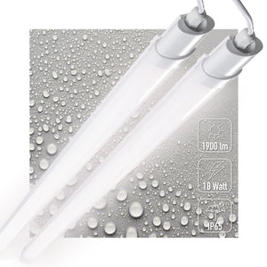 LED TL Armatuur 1900 lumen - 18W - Koelwit 4000K - IP65 Waterdicht - 120cm - 2 stuks