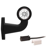 Links | LED breedtelamp met haakse steel | 12-24v | 1,5mm². connector | M10BV-421RW