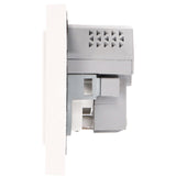 Prise murale avec chargeur rapide USB-C et USB-A - 3680 W - universelle 55 x 55 mm - Blanche