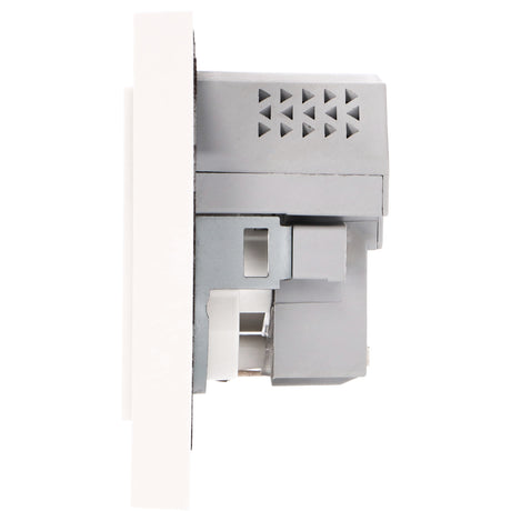 Wandcontactdoos met USB-C en USB-A Snellader - 3680W - Universeel 55x55mm - Wit