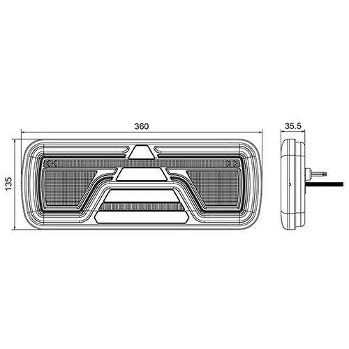 LED Neon Achterlicht Dynamisch Knipperlicht 12/24V | VC-2001