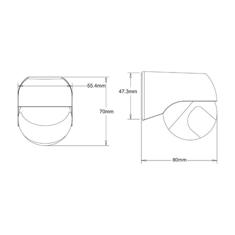 PIR Bewegingsmelder - 12m Bereik - 180° Detectiehoek - IP54 - Voor Binnen en Buiten - 2000W