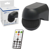 Détecteur de mouvement 2-en-1 LED's Light avec télécommande - détecte la pénombre et les mouvements - Noir