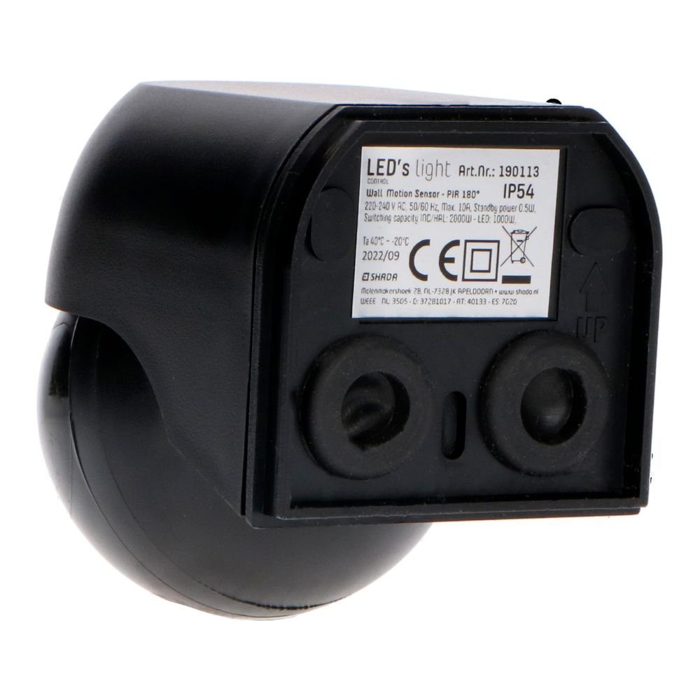 Détecteur de mouvement 2-en-1 LED's Light avec télécommande - détecte la pénombre et les mouvements - Noir