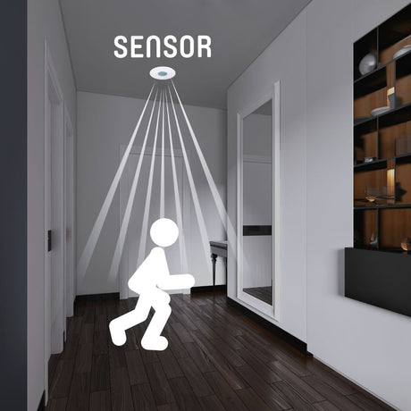PIR Bewegingsmelder Plafond 360° - Bewegingssensor en Daglichtsensor - 6 meter Bereik - 300W LED - IP20