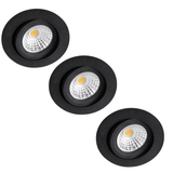 Spot LED encastrable 350 lumens - 5,5W - DimToWarm 2700-2000K - Ø68mm - Orientable - Variable - CRI95 - IP44 - 3 pièces