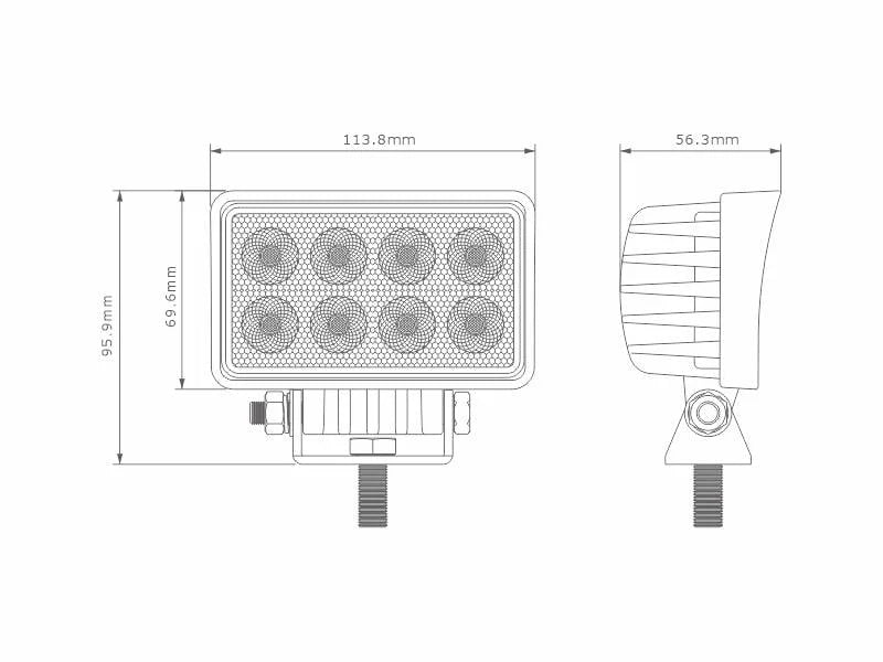 Lampe de travail LED 24 watts OLLSON Heavy Duty