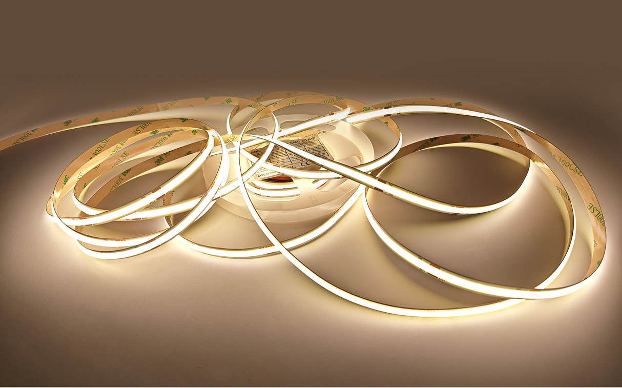 COB LEDstrip warmwit 2700K 5 meter | 24V DC - 8W/m - 320 LED's/m | IP20 | dimbaar