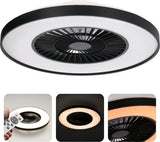 LED plafondventilator 3D Air premium 4300 lumen - 37W - instelbaar 2000K-4000K - afstandsbediening - Lumileds - 60cm - zwart/wit