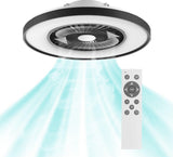 LED plafondventilator 3D Air premium 4300 lumen - 37W - instelbaar 2000K-4000K - afstandsbediening - Lumileds - 60cm - zwart/wit