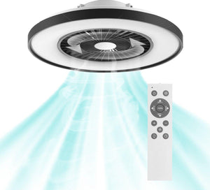 LED plafondventilator 3D Air premium 4300 lumen - 37W - instelbaar 2000K-4000K - afstandsbediening - Lumileds - 60cm - zwart/wit