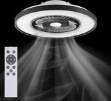 LED plafondventilator 3D Air premium 4300 lumen - 37W - instelbaar 2000K-4000K - afstandsbediening - Lumileds - 60cm - zwart/wit