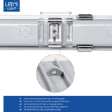 Réglette LED TL, 3060 lumens – 16,5 W – Blanc froid 4000 K – 150 cm – IP65 – IK08 – Marquage D – 4 pièces