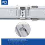 Réglette LED résistante à l’humidité, 1110 lumens – 6 W – Blanc froid 4000 K – IP65 – IK08 – 60 cm – 4 pièces