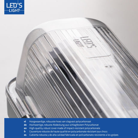 LED Vochtbestendig armatuur 1110 Lumen - 6W - Koelwit 4000K - IP65 - 60cm - Met verwisselbare buis - 2 stuks