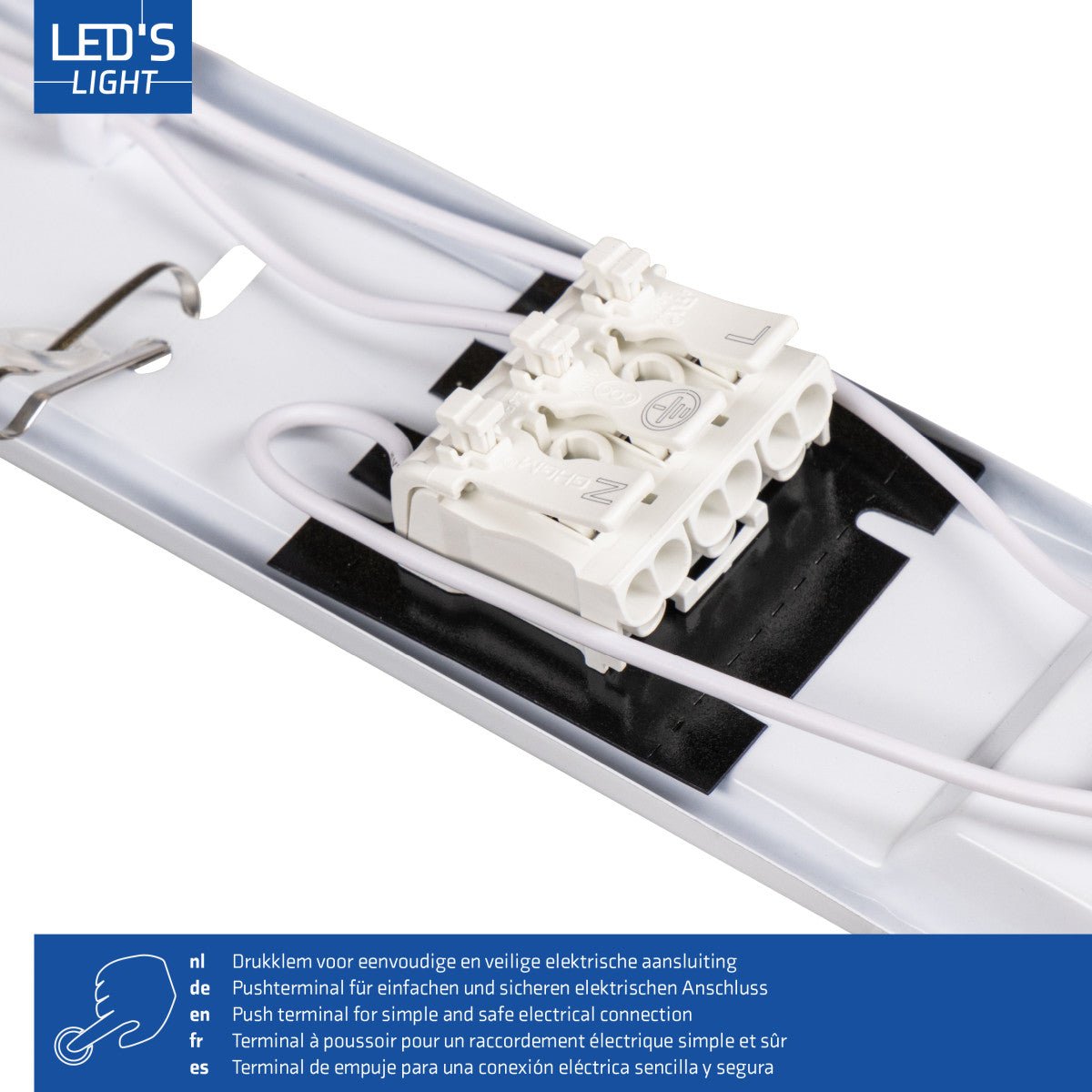 Réglette LED résistante à l’humidité, 1110 lumens – 6 W – Blanc froid 4000 K – IP65 – IK08 – 60 cm – 4 pièces