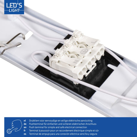 LED Vochtbestendig armatuur 1110 lumen - 6W - Koelwit 4000K - IP65 - IK08 - 60cm - 4 stuks