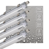 Réglette LED résistante à l’humidité, 1110 lumens – 6 W – Blanc froid 4000 K – IP65 – IK08 – 60 cm – 4 pièces