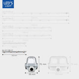 LED Vochtbestendig armatuur 1110 Lumen - 6W - Koelwit 4000K - IP65 - 60cm - Met verwisselbare buis - 2 stuks