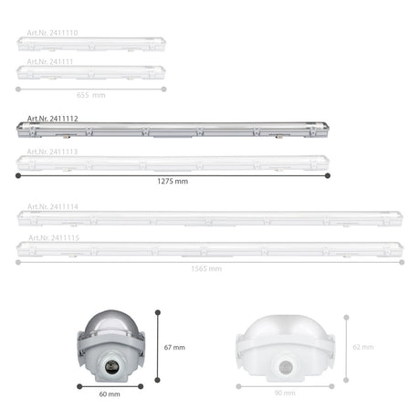 2 PACK - LED's Light LED TL armatuur 150 cm compleet met LED TL buis - 2880lm